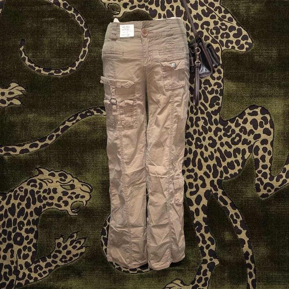 Y2K low rise Brown Cargo Pants Utility